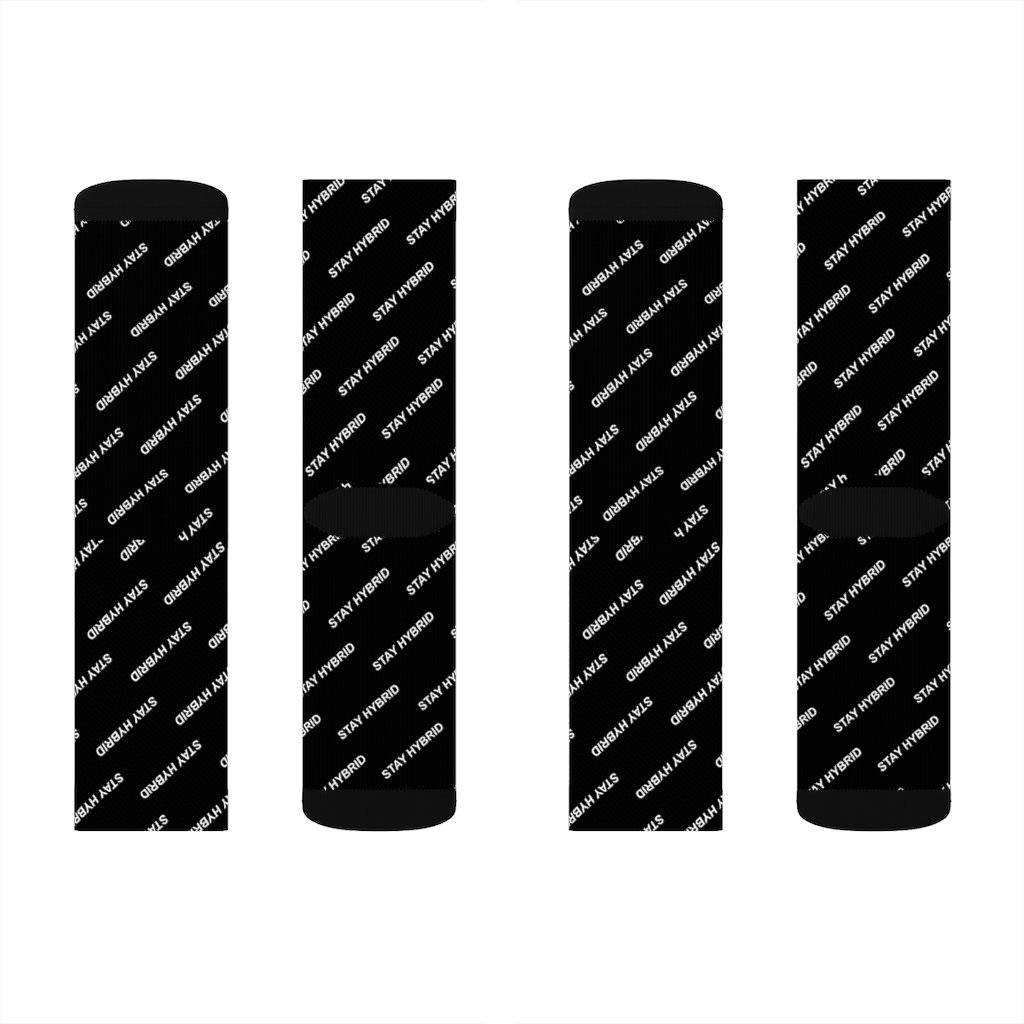 HYBRID NATION "STAY HYBRID" AOP SOCKS Socks Printify 
