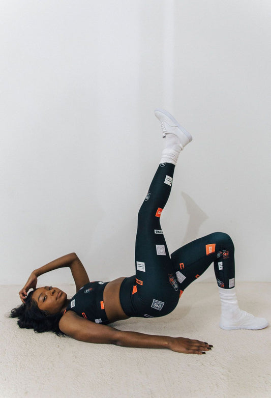 HYBRID NATION WOMEN AOP LEGGINGS Women's Athletic Leggings Printful 