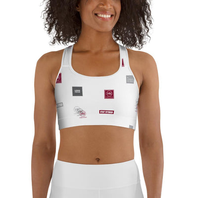 HYBRID NATION WOMEN AOP SPORTS BRA Women's Sports Bra Printful