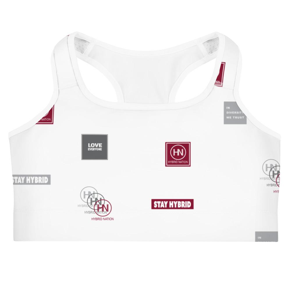 HYBRID NATION WOMEN AOP SPORTS BRA Women's Sports Bra Printful 