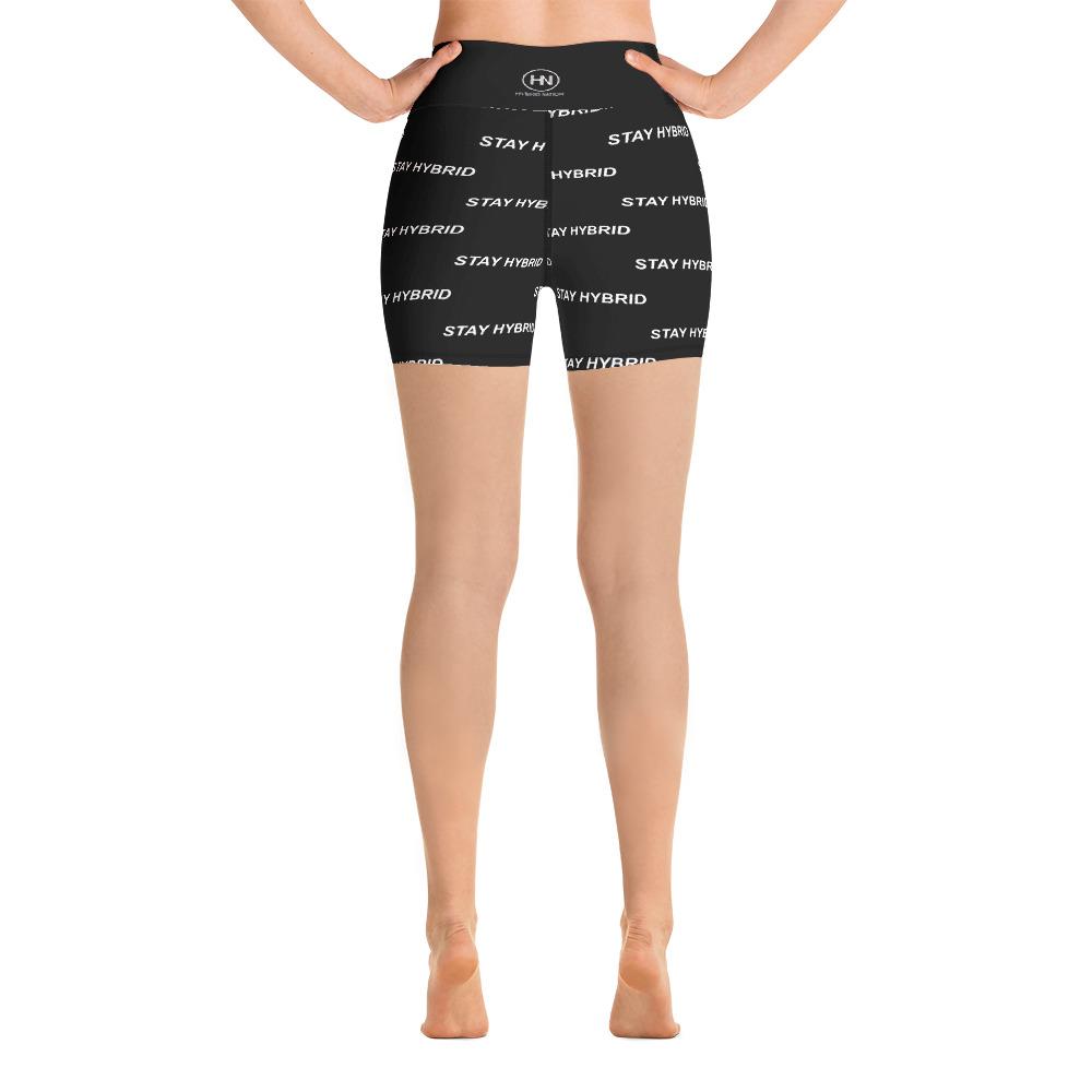 HYBRID NATION WOMEN ATHLETIC SHORTS Women's Athletic Shorts Printful 