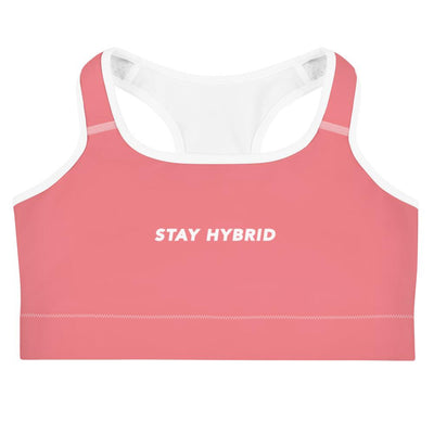 HYBRID NATION WOMEN ATHLETIC SPORTS BRA (CORAL) Women's Sports Bra Printful XS