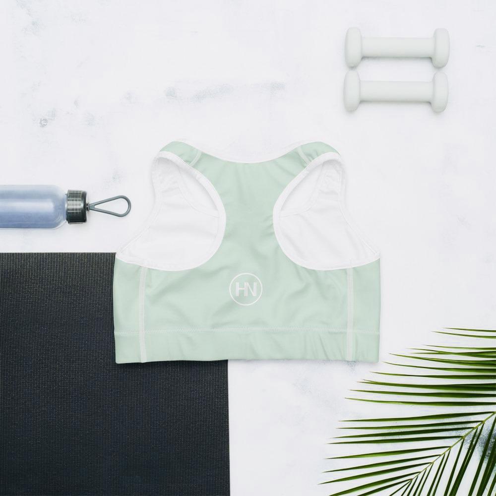 HYBRID NATION WOMEN ATHLETIC SPORTS BRA (MINT) Women's Sports Bra Printful 