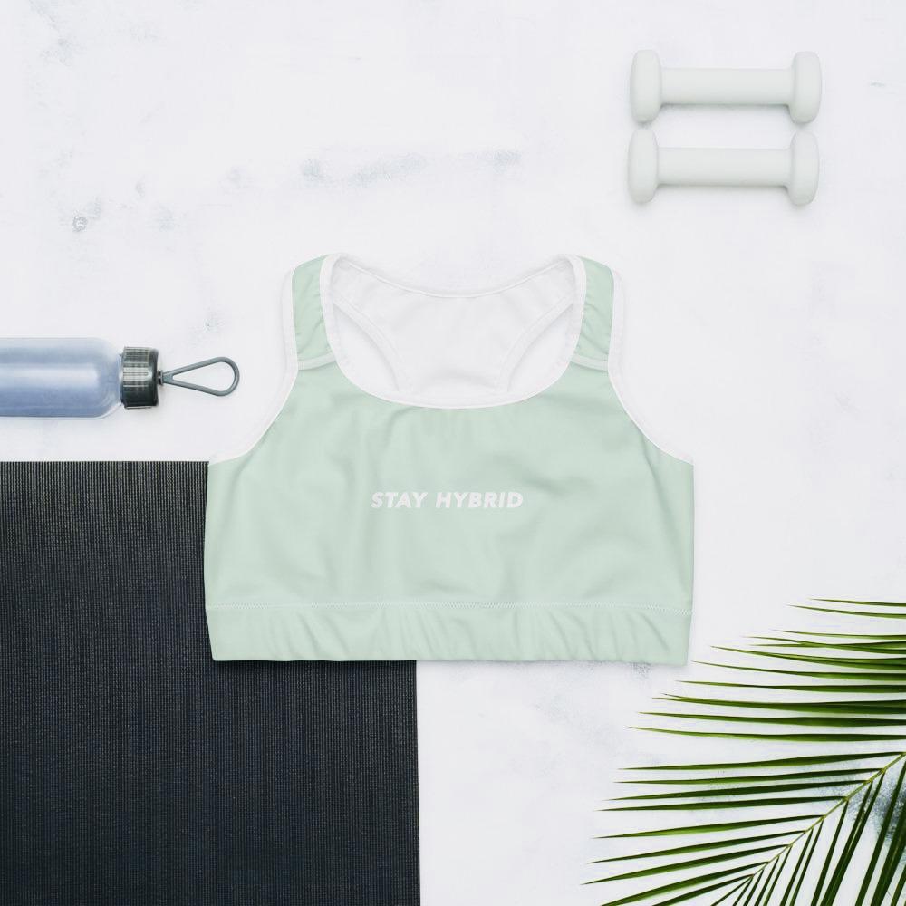 HYBRID NATION WOMEN ATHLETIC SPORTS BRA (MINT) Women's Sports Bra Printful 