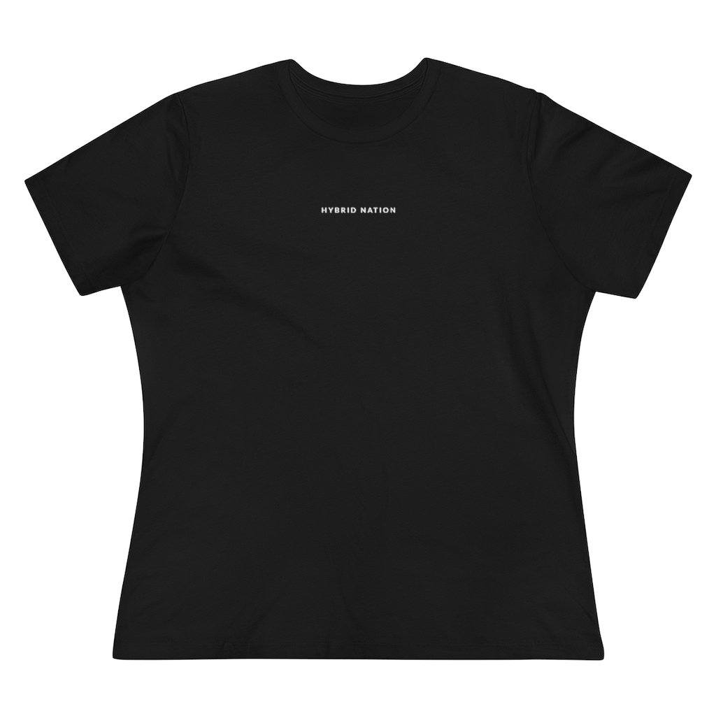 HYBRID NATION WOMEN 'BACK TO BASICS' TEE Women's T-Shirt Printify S Black 