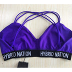 HYBRID NATION WOMEN FREE COMFORT SPORTS BRA (Electric Purple) Women's Sports Bra Hybrid Nation Women (China) 