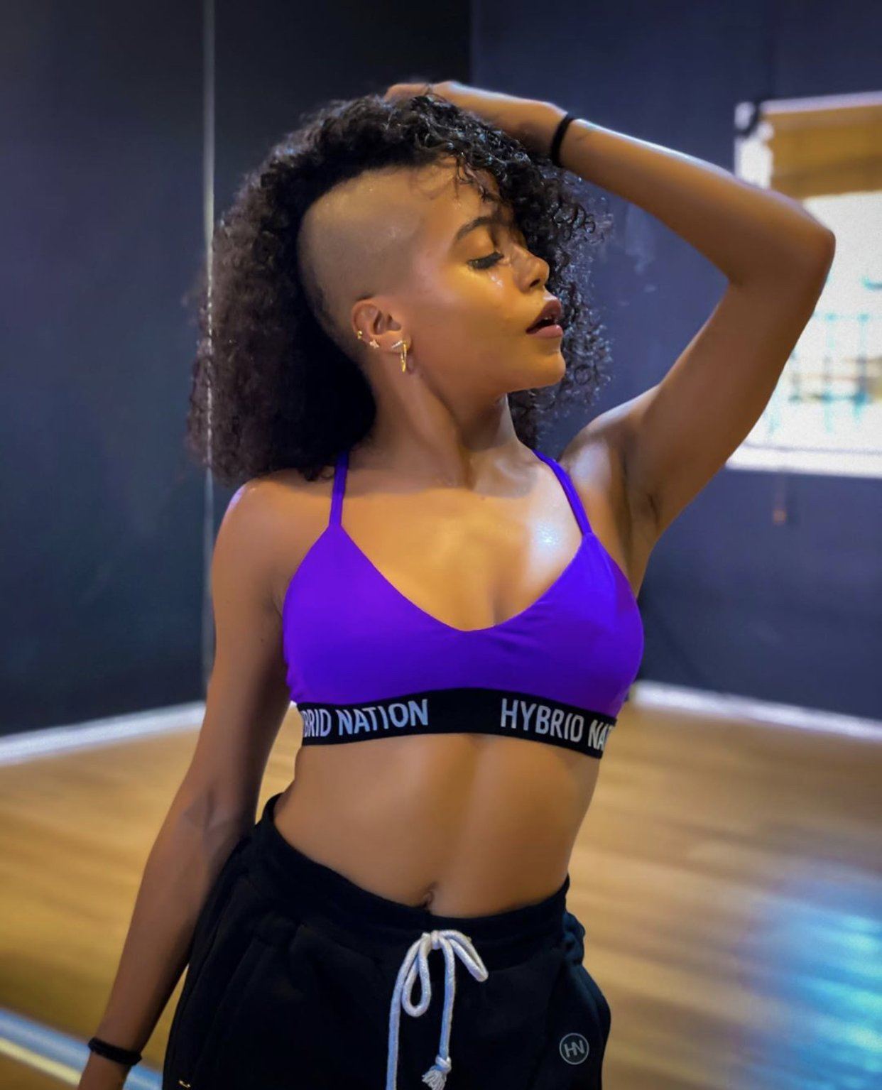 HYBRID NATION WOMEN FREE COMFORT SPORTS BRA (Electric Purple) Women's Sports Bra Hybrid Nation Women (China) 