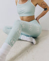 HYBRID NATION WOMEN HIGH-WAISTED LEGGINGS (MINT) Women's Athletic Leggings Printful