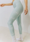 HYBRID NATION WOMEN HIGH-WAISTED LEGGINGS (MINT) Women's Athletic Leggings Printful XS