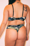 HYBRID NATION WOMEN NAVY CAMO TRIANGLE THONG Women's Underwear Hybrid Nation Women (China)