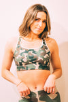 HYBRID NATION WOMEN SPORT FLEX SPORTS BRA (CAMO) Women's Sports Bra Printful