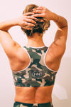 HYBRID NATION WOMEN SPORT FLEX SPORTS BRA (CAMO) Women's Sports Bra Printful