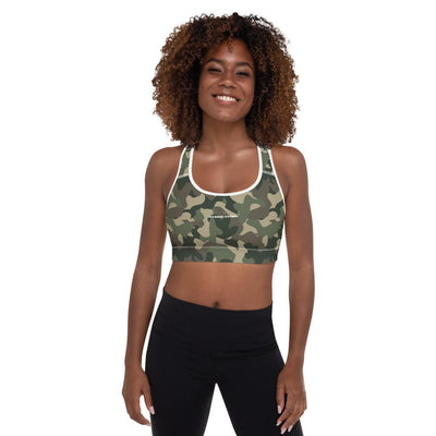 HYBRID NATION WOMEN SPORT FLEX SPORTS BRA (CAMO) Women's Sports Bra Printful XS