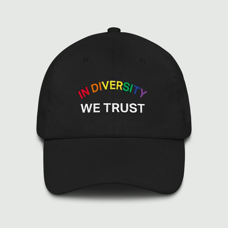 PRIDE - 'IN DIVERSITY WE TRUST' DAD HAT Dad Hat Hybrid Nation - Accessories (on blanks) 
