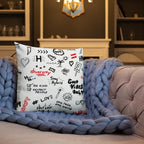 "sketch" faux suede pillow Home Decor Printify 